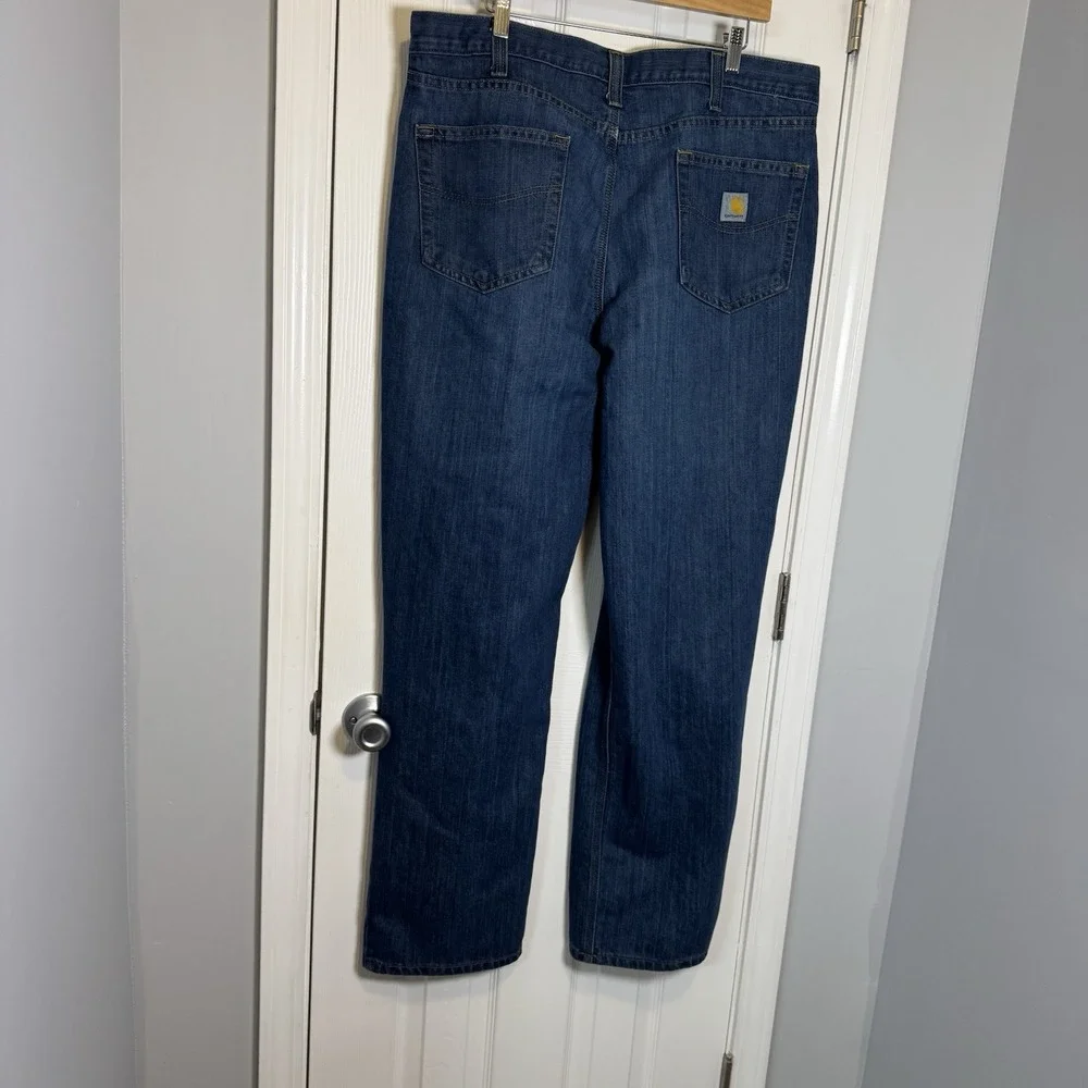 Carhartt Jeans Men's‎ 40x34 Blue Denim Relaxed Fit Straight Outdoor Workwear